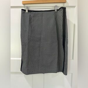 White House Black Market Black and White Checkered Pencil Skirt